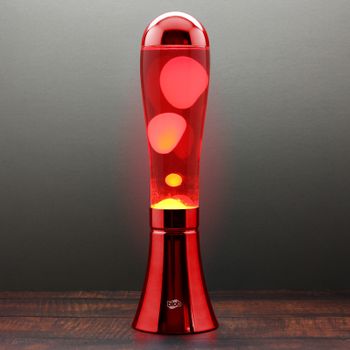 BIG BLOB Metallic Red Lava Lamp - White/Red