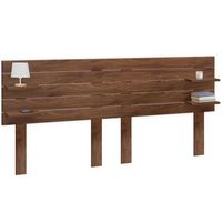 dhome cabecero con estantes de madera reciclada dm colgante pared estilo palet horizontal con patas dual dividido en 2 piezas cama 145150 vintage nordico 220cm dual nogal madera