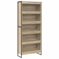 2 piezas estanteria para libros  estante para libros sonoma 80 x 30 x 1895 cm