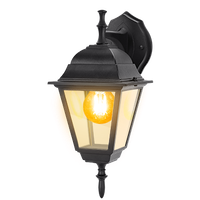 aigostar farolillo de exterior impermeabilidad ip44 y casquillo gordo 27 aplique de exterior con pantalla transparente lampara de pared exterior perfecta balcones porchesbombilla no incluida