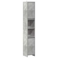 armario bano madera contrachapada gris hormigon 30x30x1835 cm vidaxl