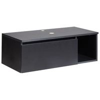mueble de bano suspendido para lavabo 2 estantes 80 x 40 cm negro rupanco