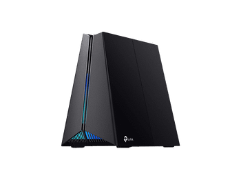 Router - TP-Link Archer GXE75, 2402 Mbps, MU-MIMO, Tri-Band WiFi 6E, 4 Antenas, Iluminación LED RGB, Negro