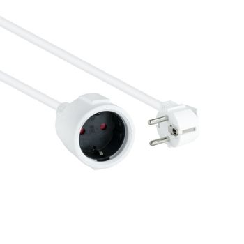 Nanocable Cable Alargador Schuko 5m Blanco