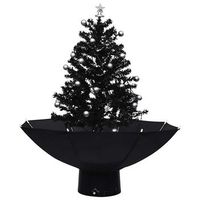arbol de navidad  decoraciones de navidad con nieve con base de paraguas pvc negro 75 cm