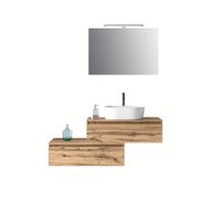 mueble de bano de 5 piezas en melamina roble