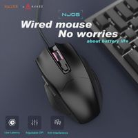 raton ergonomico para juegos con cable ajazz nj05 adecuado para mucho tiempo de trabajo de oficina compatible con pc y computadora portatil