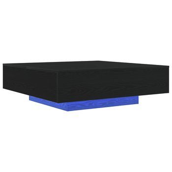 Mesa De Café | Mesa De Centro Roble Negro 100 X 100 X 31 Cm Madera De Ingeniería