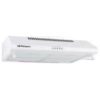 orbegozo st 07260 d bl campana extractora estandar 60 cm blanco r doble motor 2x60w extraccion 3281 mh 3 niveles de potencia luz led 2w y 2 filtros de aluminio desmontables