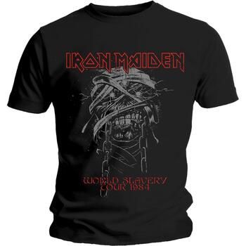 Iron Maiden Camiseta manga larga World Slavery 1984 Tour para hombre