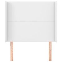 cabecero cama mueble de dormitorio con orejas de cuero sintetico 83 x 16 x 118128 cm blanco m020002956