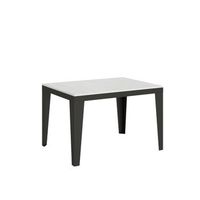 mesa extensible 90x120224 cm flame evolution fresno blanco estructura antracita