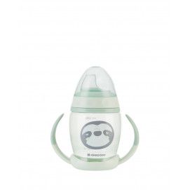 Vasito de PP con boquilla de silicona 200ml Happy Face Menta