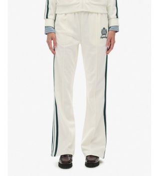 Superdry para mujer. W7011220A Pantalón Country Club Track blanco roto (XL), Casual, Poliéster