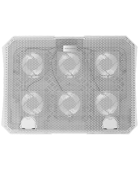 BASE DE REFRIGERACION PARA PORTATILES MARS GAMING MNBC23W CON SOPORTE DE MOVIL/TABLET 6XFANS WHITE