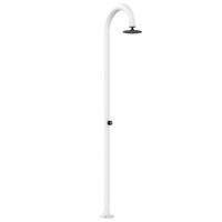 ducha temporizada de aluminio con agua fria sined luna timer blanco