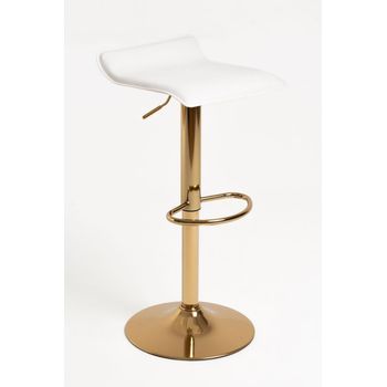 Pack 6 Taburetes Tim Golden De Polipiel 85*39*39 Cm - Blanco
