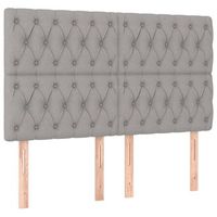 cabeceros 4 unidades tela gris claro 72x7x7888 cm