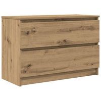 mueble de tv artisan roble 80x35x54 cm madera de ingenieria vidaxl