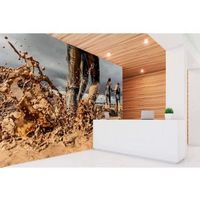 fotomural vinilo running por el barro 350 x 250 cm