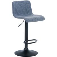 taburete de bar hover en tela azul 36x39x84 cm clp