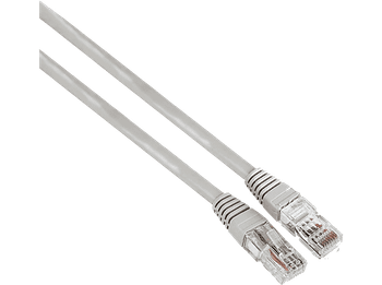 Cable de red - Hama 00200910, 3 m, 1 GBit/s, U/UTP, CAT 5e, Enchufe RJ45, Gris