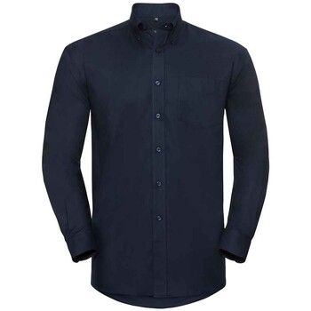 Russell Collection Camisa manga larga Oxford para hombre