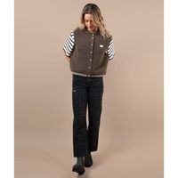 oxbow pantalones jean retroflo para mujer