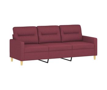 Vidaxl sofá de 3 plazas de tela rojo tinto 180 cm