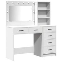 mesa de tocador  mesa de maquillaje blanco 785 x 41 x 135 cm madera contrachapada