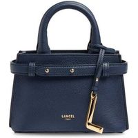 lancel bolso de mano faubourg mini bolso cuero azul marino para mujer