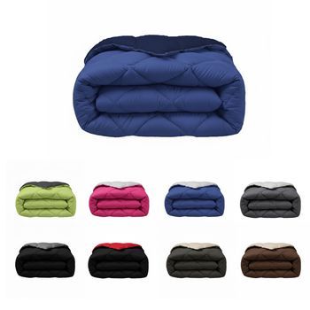 Edredón Nórdico De 400 G Reversible (bicolor) 240x270 Cm - Sabanalia - Azul/marino