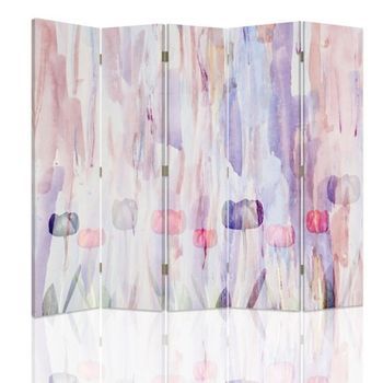 Biombo Modern Art Tulip - Separador De Ambientes Cm. 180x180 (5 Paneles)