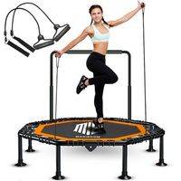 maniboom trampolin fitness adultos y ninos 105cm con 2 cintas de resistencia y agarre regulable 150kg de carga
