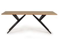 mesa de comedor estilo industrial en madera maciza