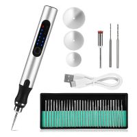 kit de boligrafo grabador electrico portatil de unas miniatura para bricolaje herramienta giratoria para grabar vidrio