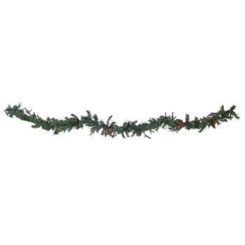 Guirnalda Led Artificial De Navidad 270 Cm Decoración De Pared Verde Kamerun