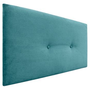 Dhome Cabecero De Pana Liso Con Botones 95x50 Camas 80/90 - Turquesa