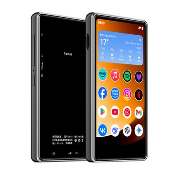 Reproductor MP3 Android 13 con Bluetooth y WiFi 2.4G/5G, 4GB de RAM, Spotify, descarga de la aplicación Play Store, MP4 con pantalla grande de 4.0 pulgadas, MTK6762