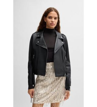 BOSS para mujer. 50510964 Cazadora Sameli negro (36), Casual, Piel