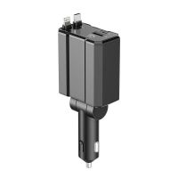 cargador adaptador usb pd de 66w 4 puertos con usb-ausb-cipcarga rapida pd type-c con pantalla digital para iphone 16