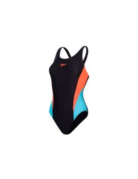Bañador de Natación Speedo Mujer Colourblock 2.0 Negro/ Rojo/
