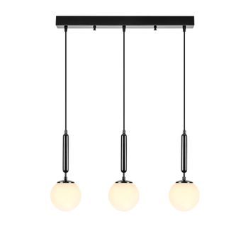 Lámpara De Techo King-11464 Blanco Negro Metal Vidrio 62x15x134 Cm