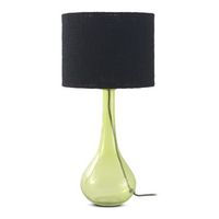 lampara de sobremesa de cristal verde