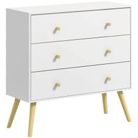 comoda con cajones 80x30x80 cm blanco
