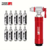 bomba de co2 thinkrider para bicicleta adaptador schrader presta inflador de bomba de bicicleta tubo de neumatico de aluminio tamano mini bombas de bicicleta mtb co2 ca