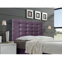 cabecero cama montana largo tapizado polipiel primera calidad largo morado 105x125 cm