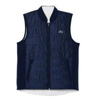 chaleco lacoste slim fit azul marino blanco mujer