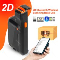 escaner de codigo de barras inalambrico mini bluetooth con clip trasero lector de codigos qr 2d para telefono lector de codigos de barras pdf417 para escaneo movil