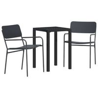 juego de muebles de exterior 3 uds gris antracita acero vidaxl